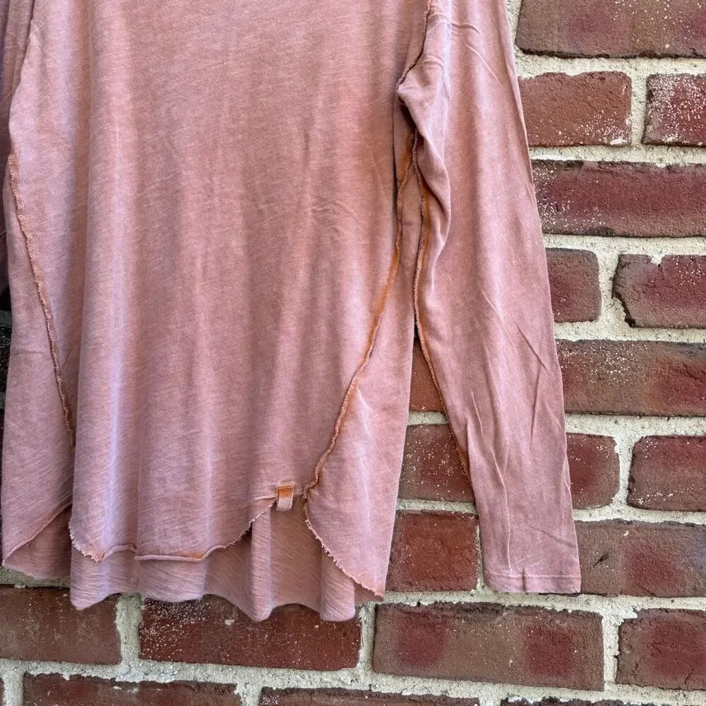 Free People We The Free Women’s Long Sleeve Regan Tee sand XS NEW
